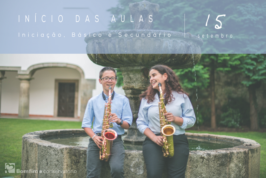 Início Aulas Iniciação Básico e Secundário Conservatório Bomfim