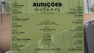 Cartaz Audições de Classe 2º Período 2017-2018 Conservatório Bomfim