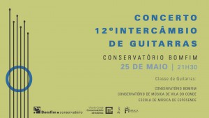 Cartaz 12º Intercâmbio de Guitarras 2018 Conservatório Bomfim