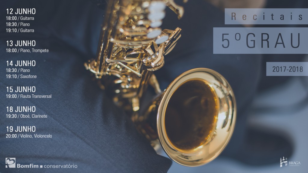 Recitais de 5º Grau Curso Básico de Música Conservatório Bomfim