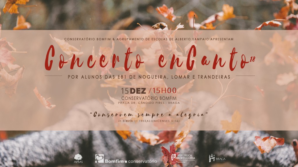 Cartaz Concerto enCanto Conservatório Bomfim AECs Braga