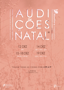 Música Cartaz Audições de Natal 2020 Conservatório Bomfim Braga
