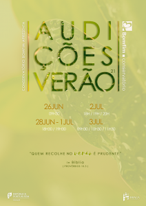 Música Cartaz Audições de Verão 2021 Conservatório Bomfim Braga